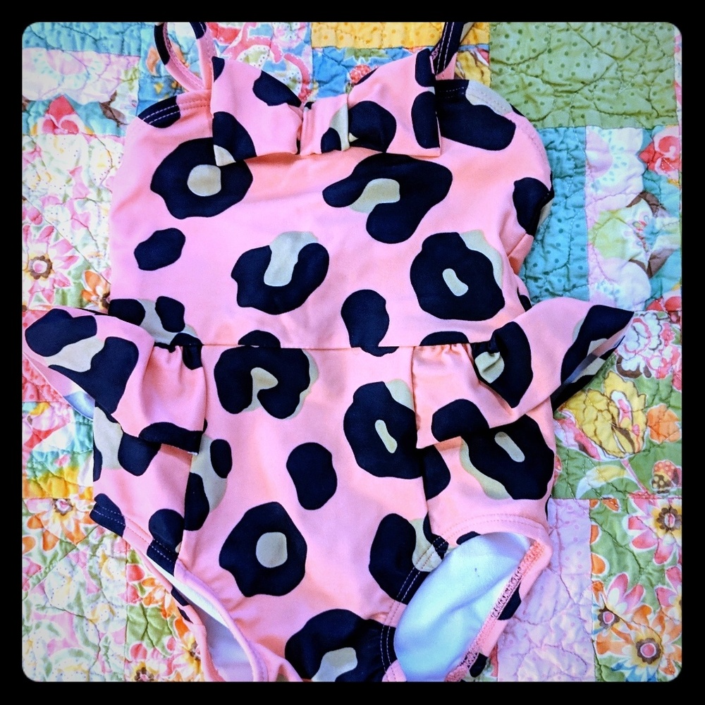 JanIe and jack 6 to 12 months leopard swimsuit